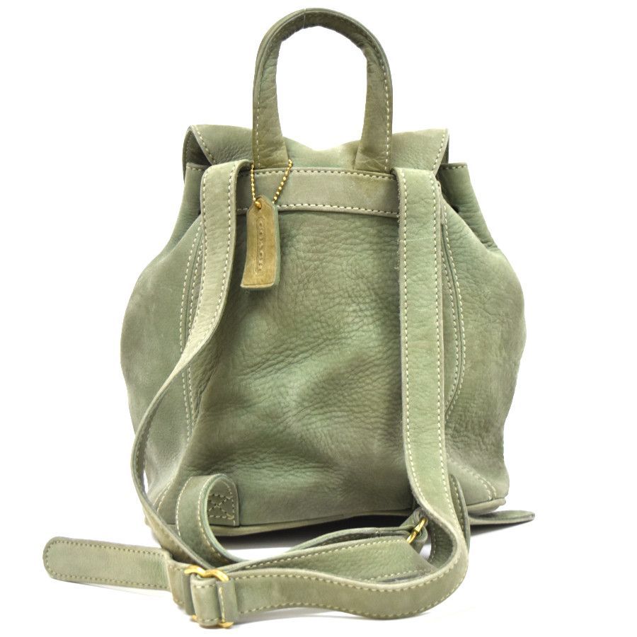 オールドコーチ USA製 リュック COACH グリーン リュック⁄レザー