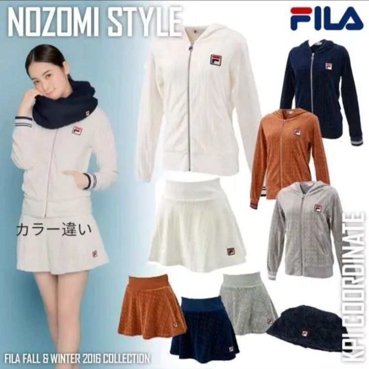 超可爱 FILA♡フィラブラン色❦美しいケーブル模様の縄編みが洒落た 