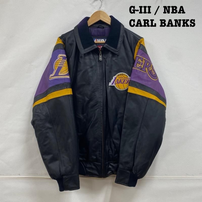 VINTAGE ヴィンテージ ジャケット、上着 レザージャケット G-III CARL BANKS 90's NBA レイカーズ LAKERS  スタジャン アワード L