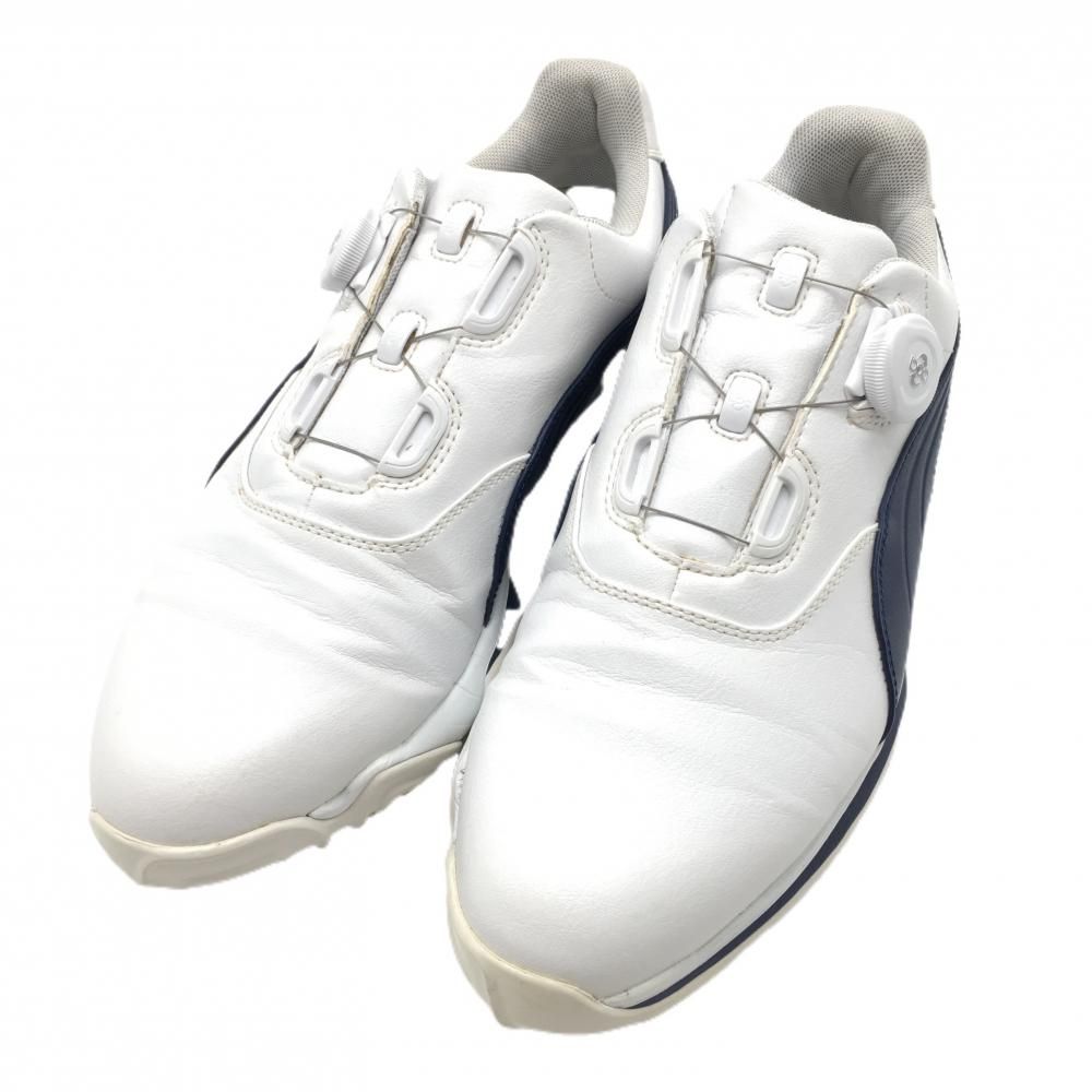 PUMA - 【美品】プーマ ゴルフシューズ 白×ネイビー 18866102 ACE BOA ダイヤル式 メンズ 27.0 ゴルフウェア PUMA 美品】プーマ ゴルフシューズ 白×ネイビー 18866102 ACE BOA
