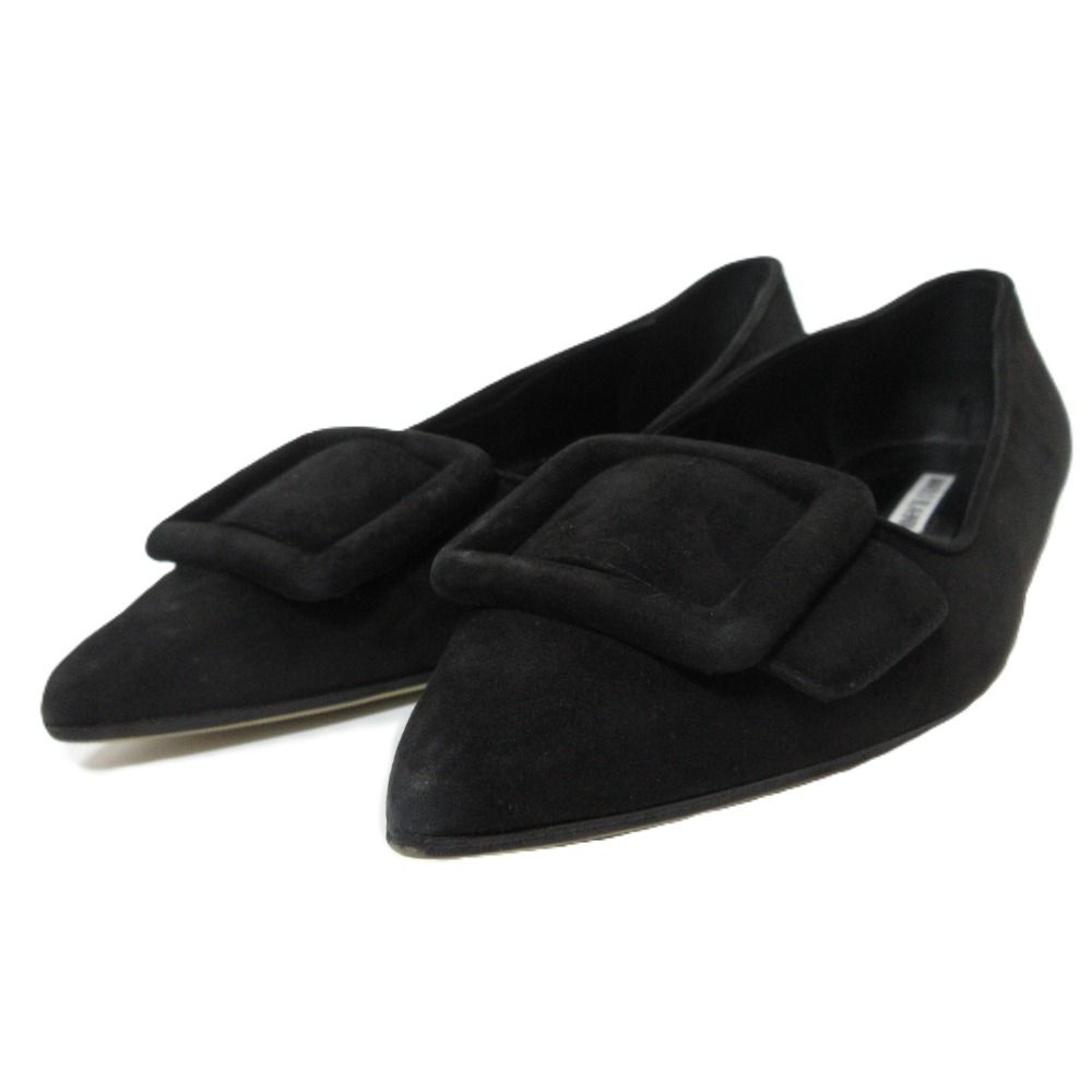 マノロブラニク　MANOLO BLAHNIK (37) パンプス　スウェード　黒 マノロブラニク MANOLO BLAHNIK (37) パンプス スウェード 黒 マノロ