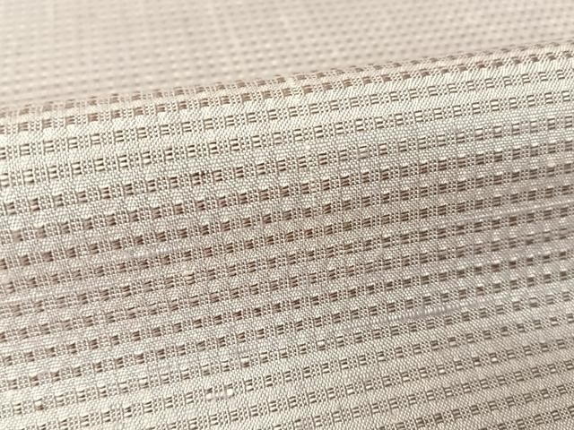 平和屋着物○伝統工芸士 七代目 吉澤与市 紬 格子 証紙付き 正絹 逸品  