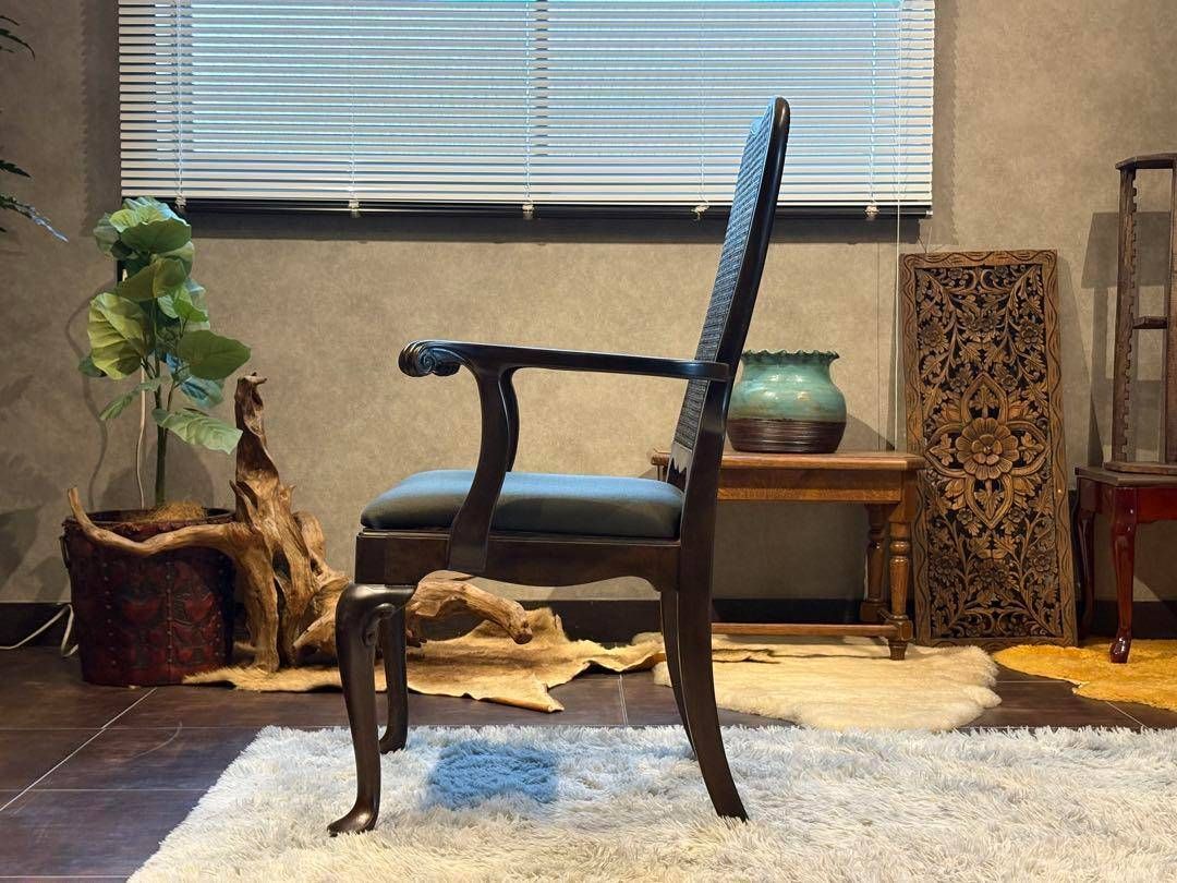 USビンテージ　アームチェア　猫脚　クラシカル　アメリカン　ブルックリン　洋風 USビンテージ アームチェア 猫脚 クラシカル アメリカン