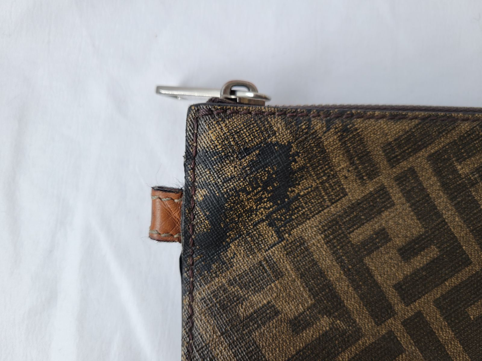 FENDI フェンディ FFズッカ PVC/レザー クラッチバッグ フェンディ クラッチバッグ ズッカ スリム PVC 7VA491 FENDI