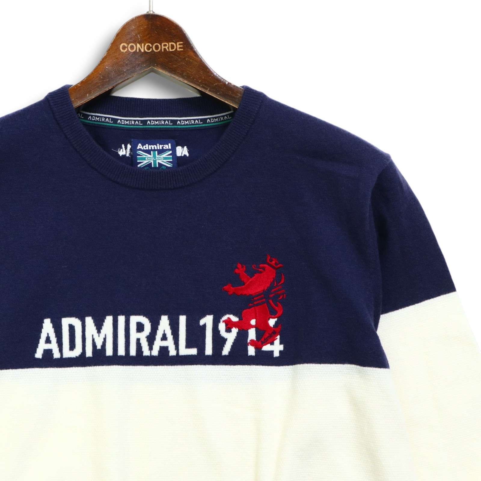 アドミラルゴルフ ニット ジップアップセーター チェック メンズ