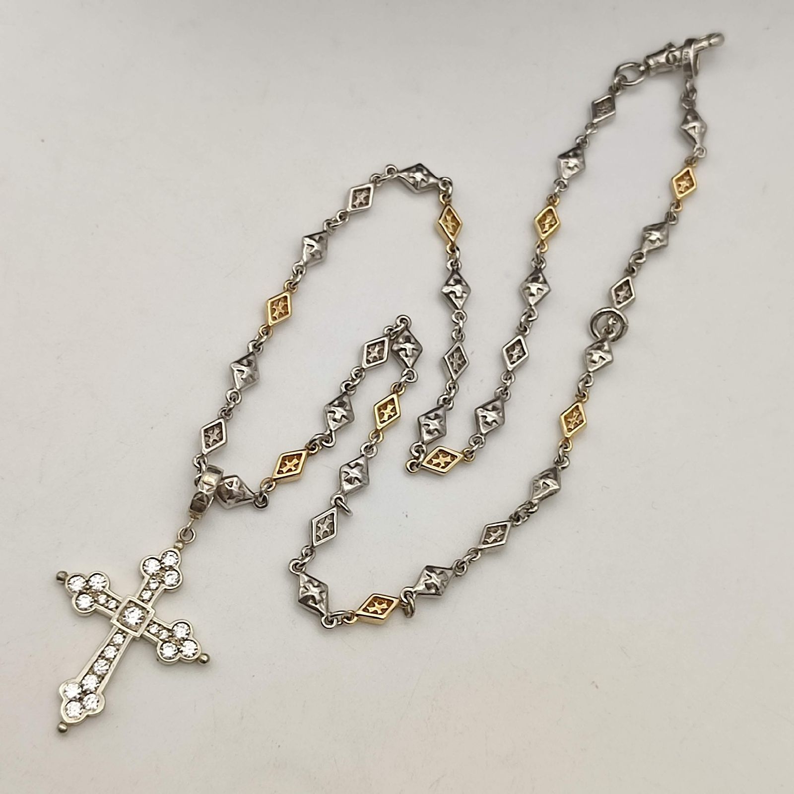 ローリーロドキン　ゴシッククロスＬ　チェーン LARGE GOTHIC CROSS PENDANT Silver / Zirconia PENDANT