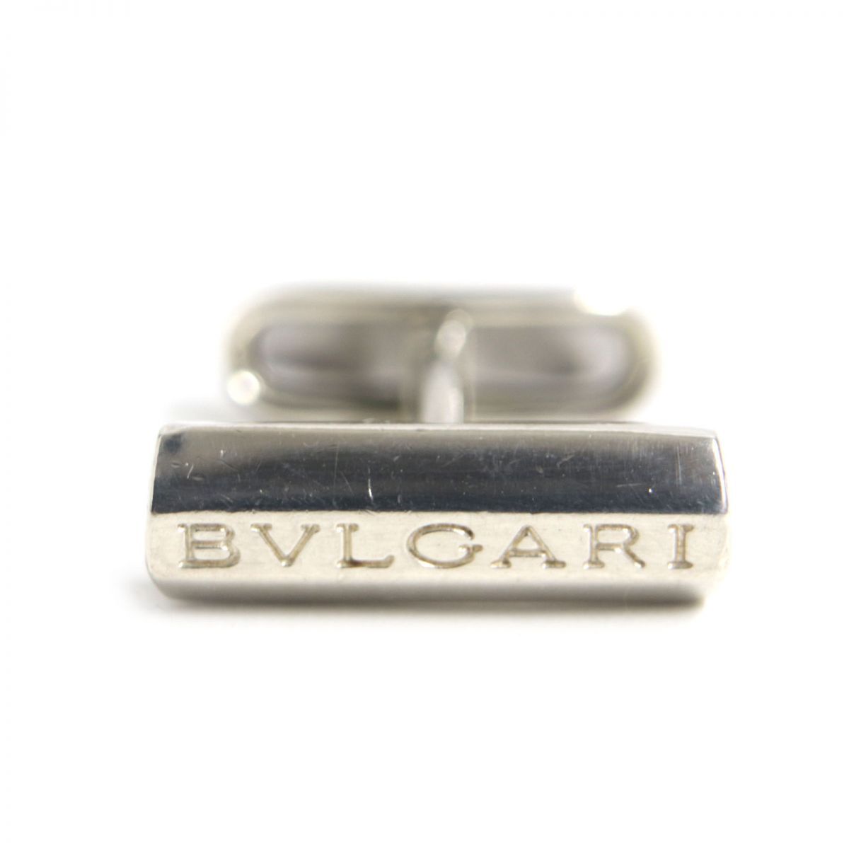 良品▽BVLGARI ブルガリ ロゴ刻印入り SV925 カフスボタン