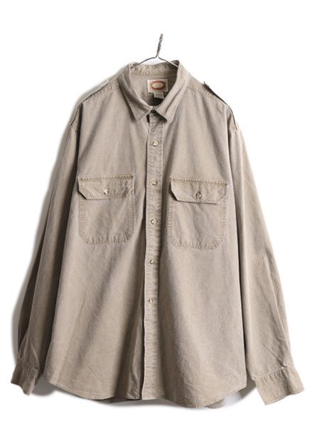 80s 90s BANANA REPUBLIC サファリシャツ M エポレット 80s BANANA REPUBLICバナナリパブリック コットン サファリ