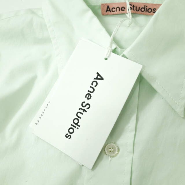 Acne Studios アクネストゥディオズ 22AW ロングスリーブシャツ FN-MN-SHIR000594 46 ペールグリーン 長袖 オーバーサイズ トップス【新古品】【Acne Studios】