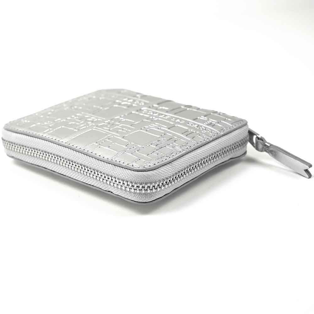 SILVER WALLET コムデギャルソン 財布 二つ折り　シルバー COMME des GARCONS 二つ折り ZIPウォレット シルバー(シルバー