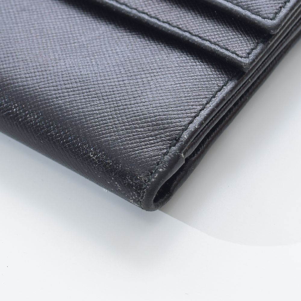 中古USED PRADA 財布 長財布 サフィアーノ ブラック 252836197 中古USED PRADA 財布 長財布 サフィアーノ ブラック 252836197