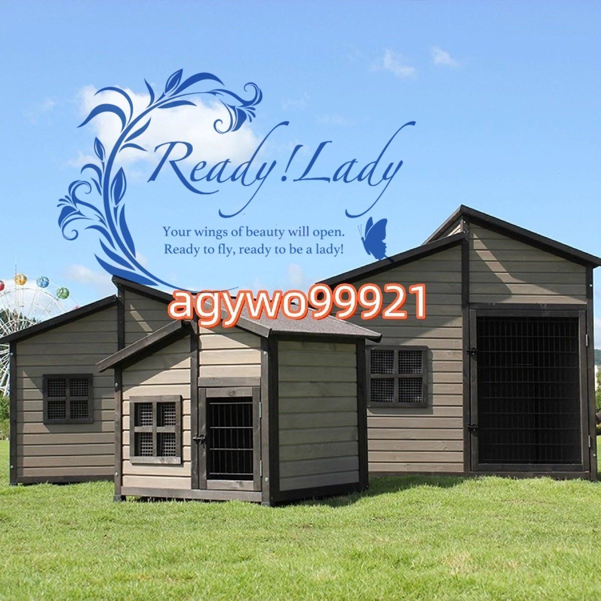 まぁるい屋根のペットハウス☆犬小屋☆無垢材☆ ペットハウス 屋外防水