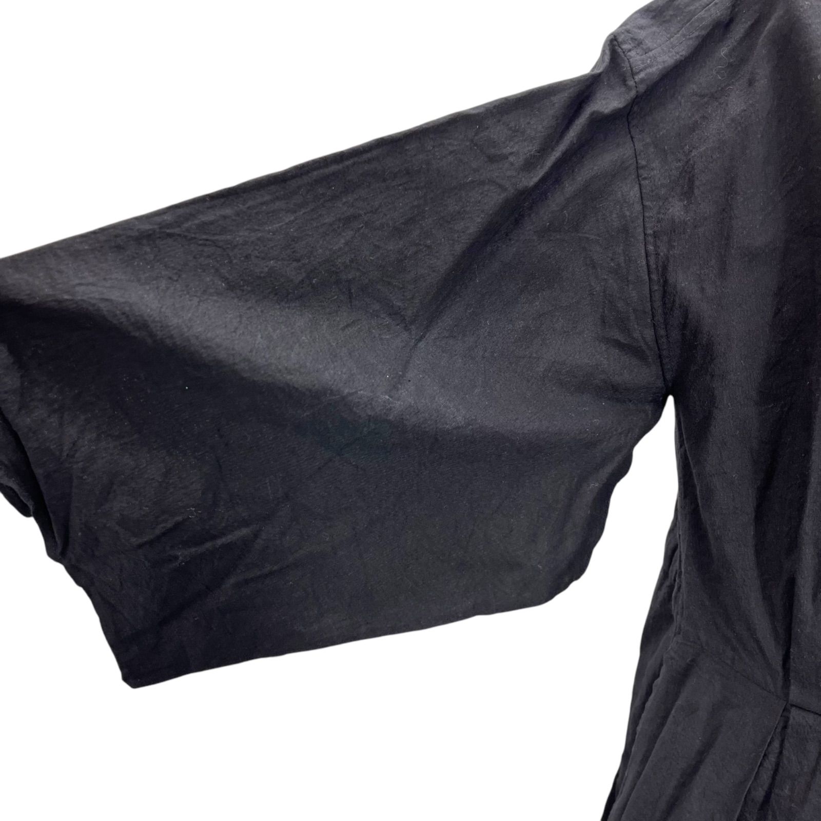 ヨーガンレール 7分袖 ワンピース リネン コットン タック ロング ヨーガンレール 7分袖 ワンピース リネン コットン タック ロング