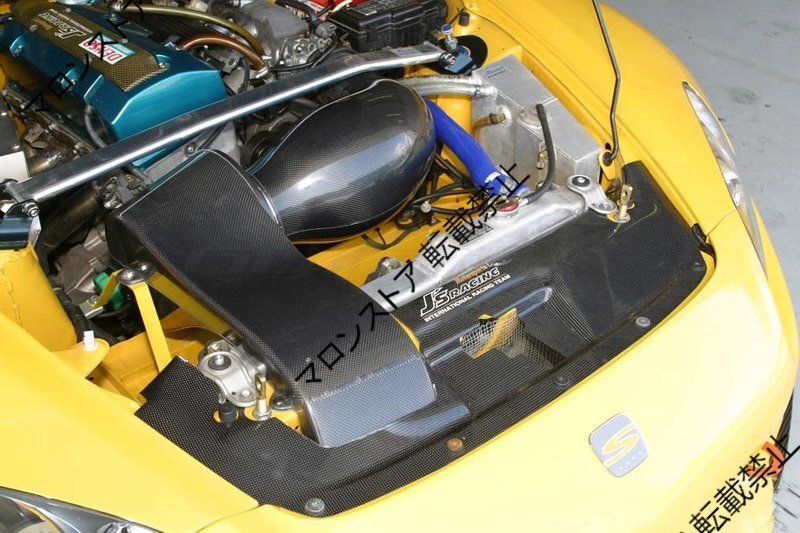 ホンダS2000 AP2 カーボンファイバー改造パーツ Js Racing ラジエーターシート フロントバンパー インタークーラー遮熱板