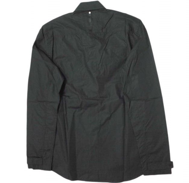 OAMC オーエーエムシー Strapped Shirt バックルフロント コットンポプリンシャツ I024455 XS ブラック 長袖 ストラップ  OVER ALL MASTER CLOTH トップス g12487