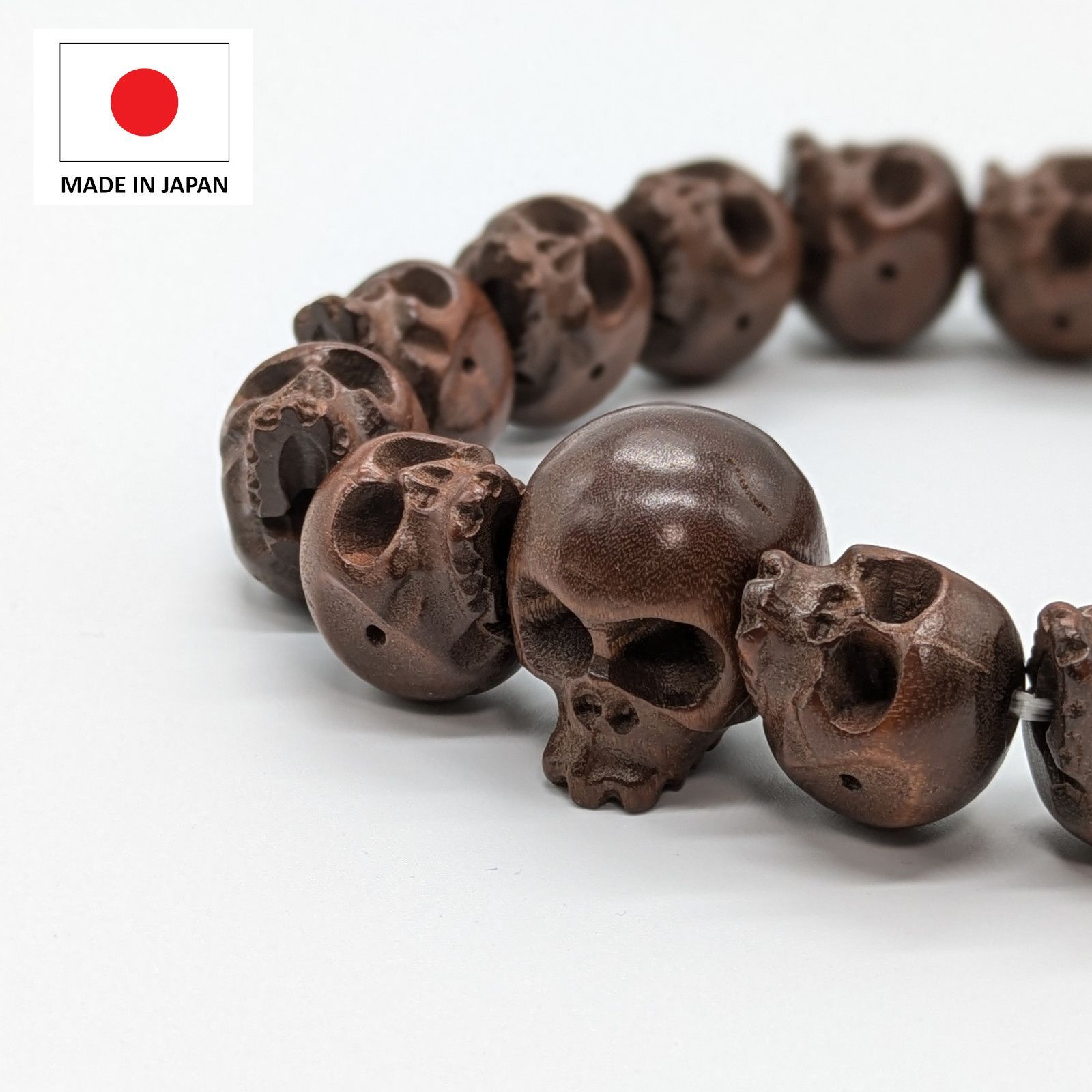 どくろ 髑髏 ドクロ 骸骨彫ブレスレット メンズ レディース セット