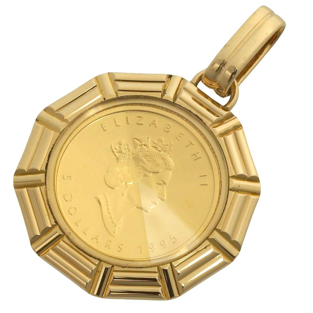 K18 18金 純金の金貨用 ペンダントトップ 枠 約1.2グラム K18 18金