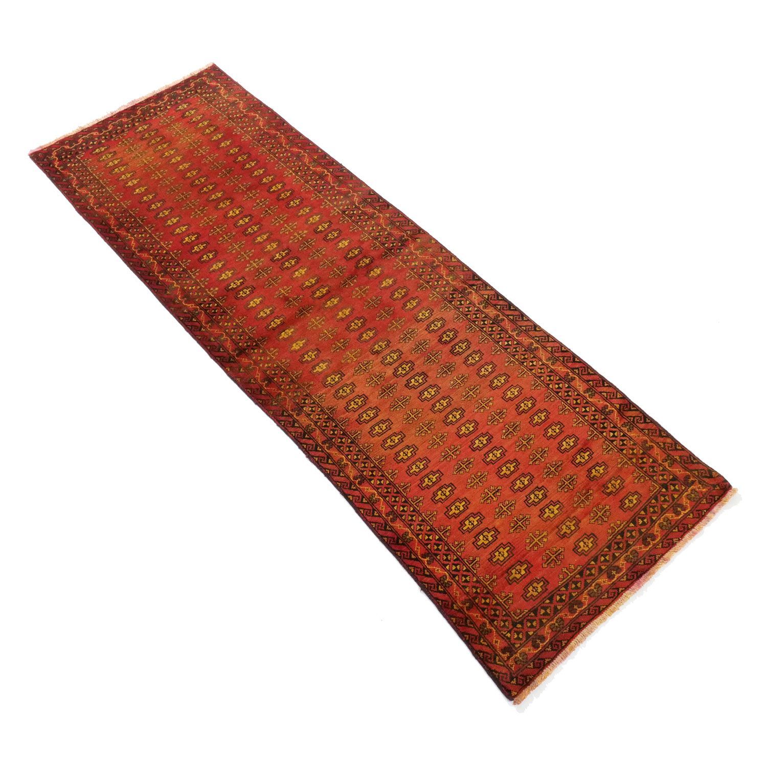 トルバトヘイダリエ 1960年代 2400×810mm セミアンティーク エルサリギュル 手織り - carpet-アンティークペルシャ絨毯 ヴィンテージラグ専門店 送料無料