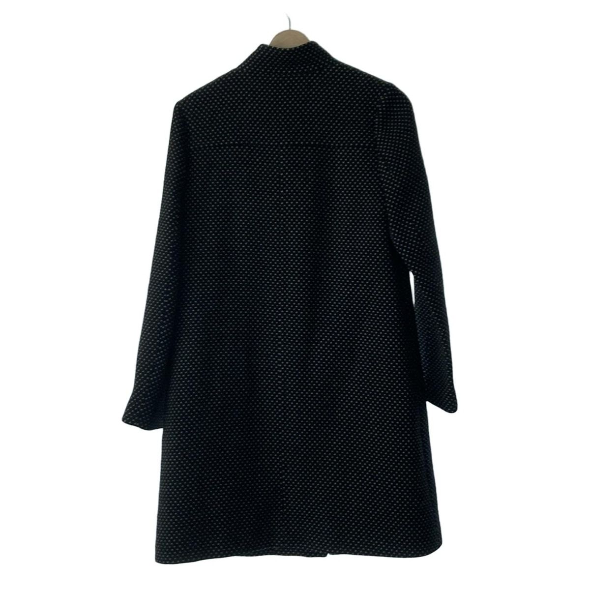 SHIPS シップス コート サイズM レディース - 黒×ベージュ 長袖 ドット柄 冬