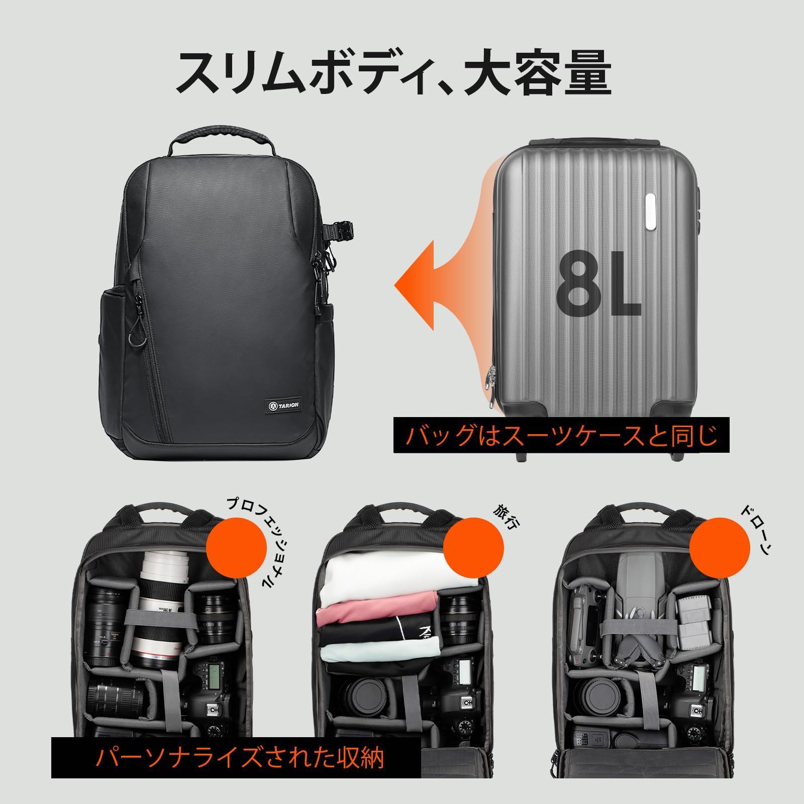 カメラリュック11.5L サイドアクセス