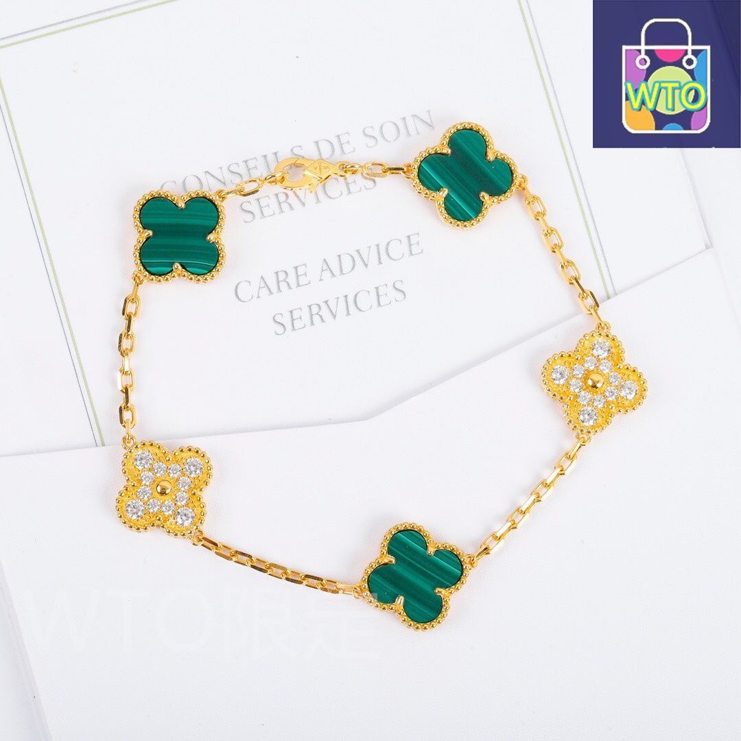 Van Cleef - Arpels アルハンブラ ダイヤモンド 5連ブレスレット ヴァン クリーフ - アーペル レディースジュエリー｜ ｜ -WTO輸入1