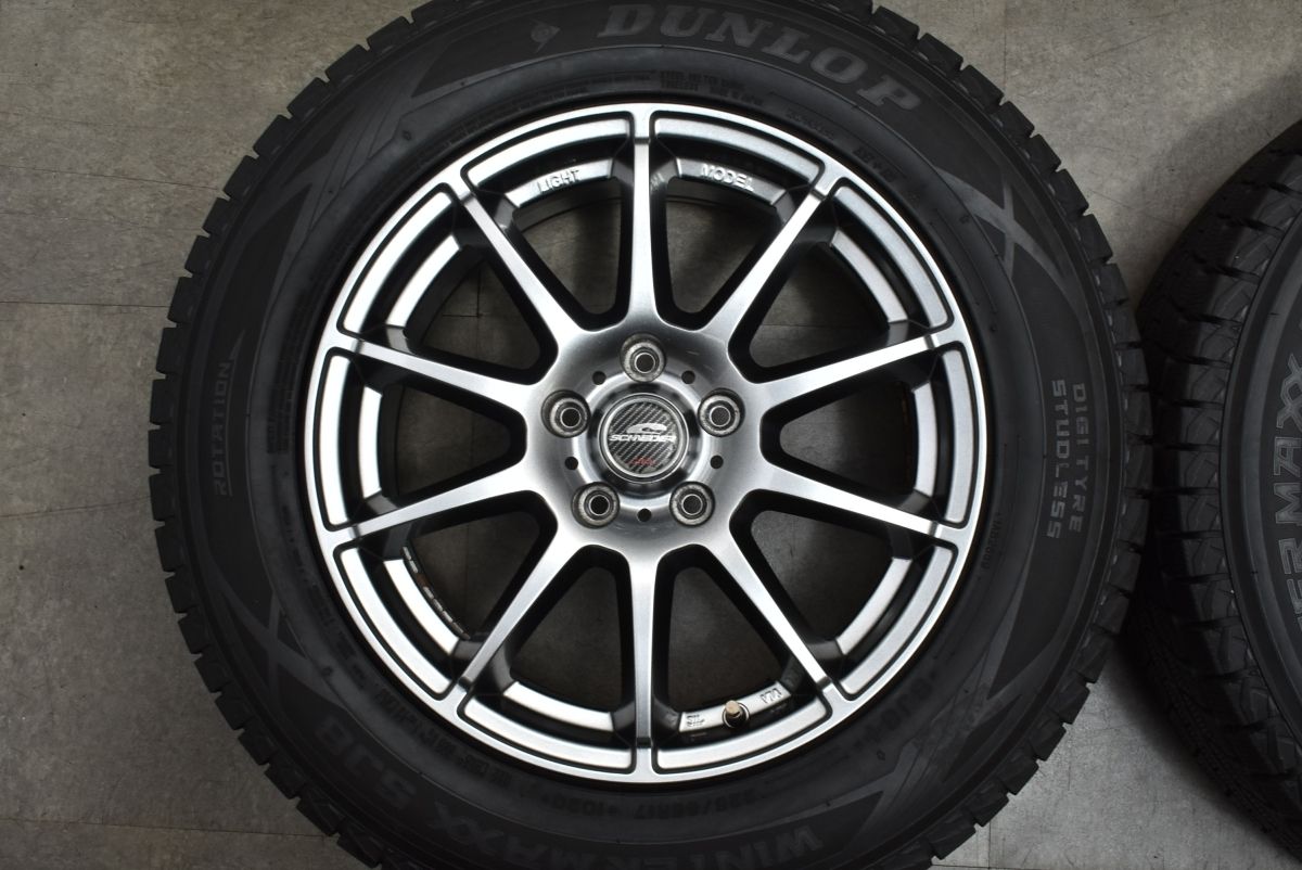 バリ溝 美品】シュナイダー 17in 7J +48 PCD114.3 ダンロップ 