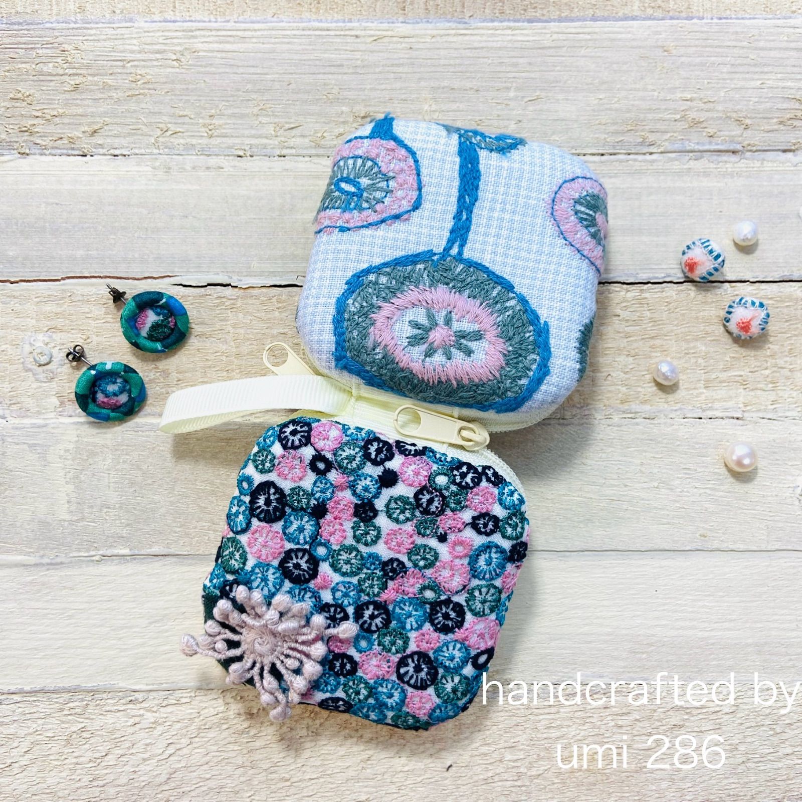 ミナペルホネン▫︎ハンドメイド▫︎2way ワンハンドルスクエアパン