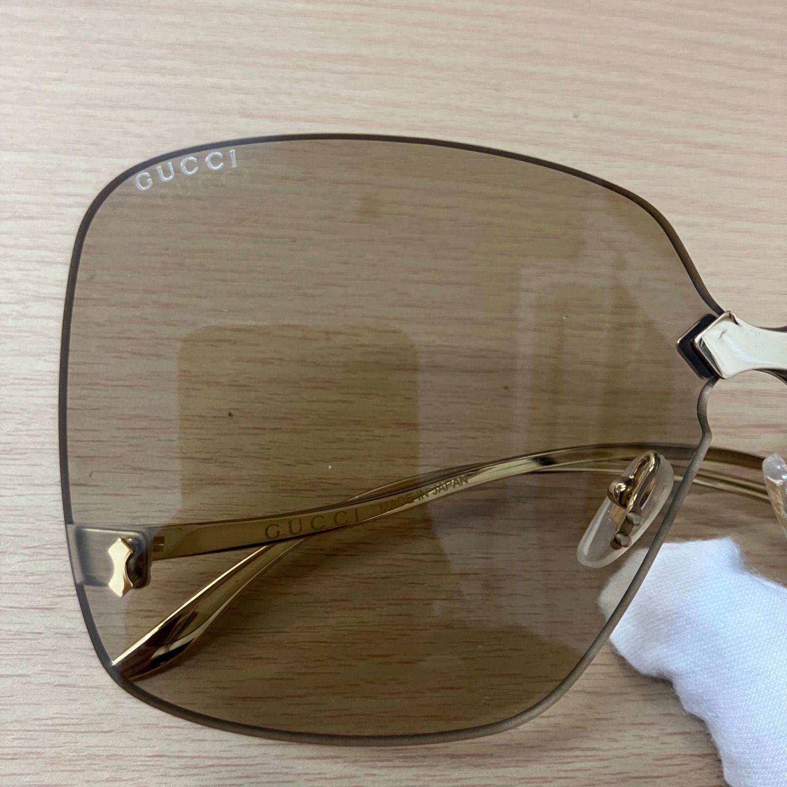 美品 GUCCI グッチ サングラス 茶 金 ブラウン ゴールド - メルカリ