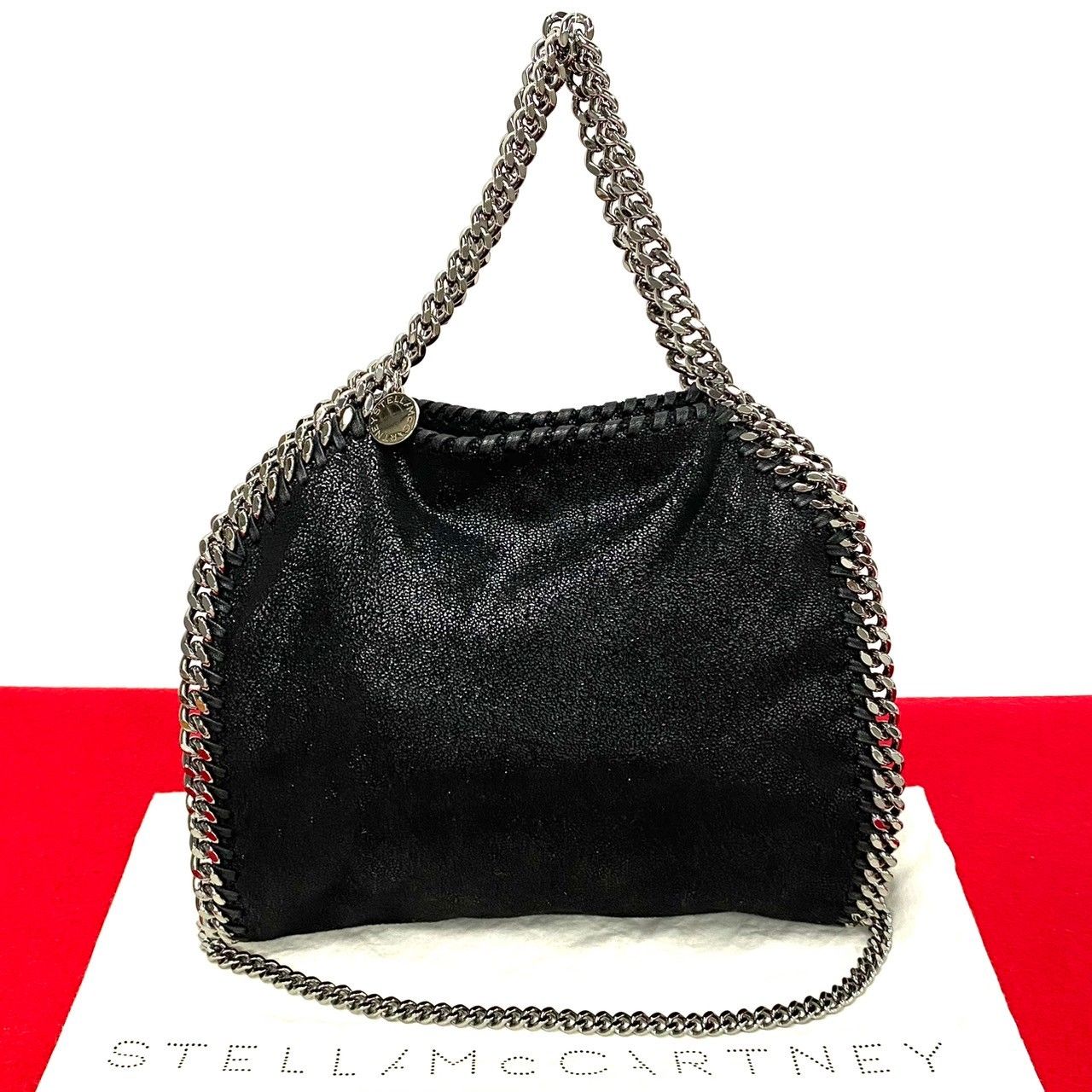 ほぼ未使用 袋付 Stella McCartney ステラマッカートニー ファラベラ レザー 本革 チェーン 2way ハンドバッグ ショルダーバッグ  黒 88860 - メルカリ