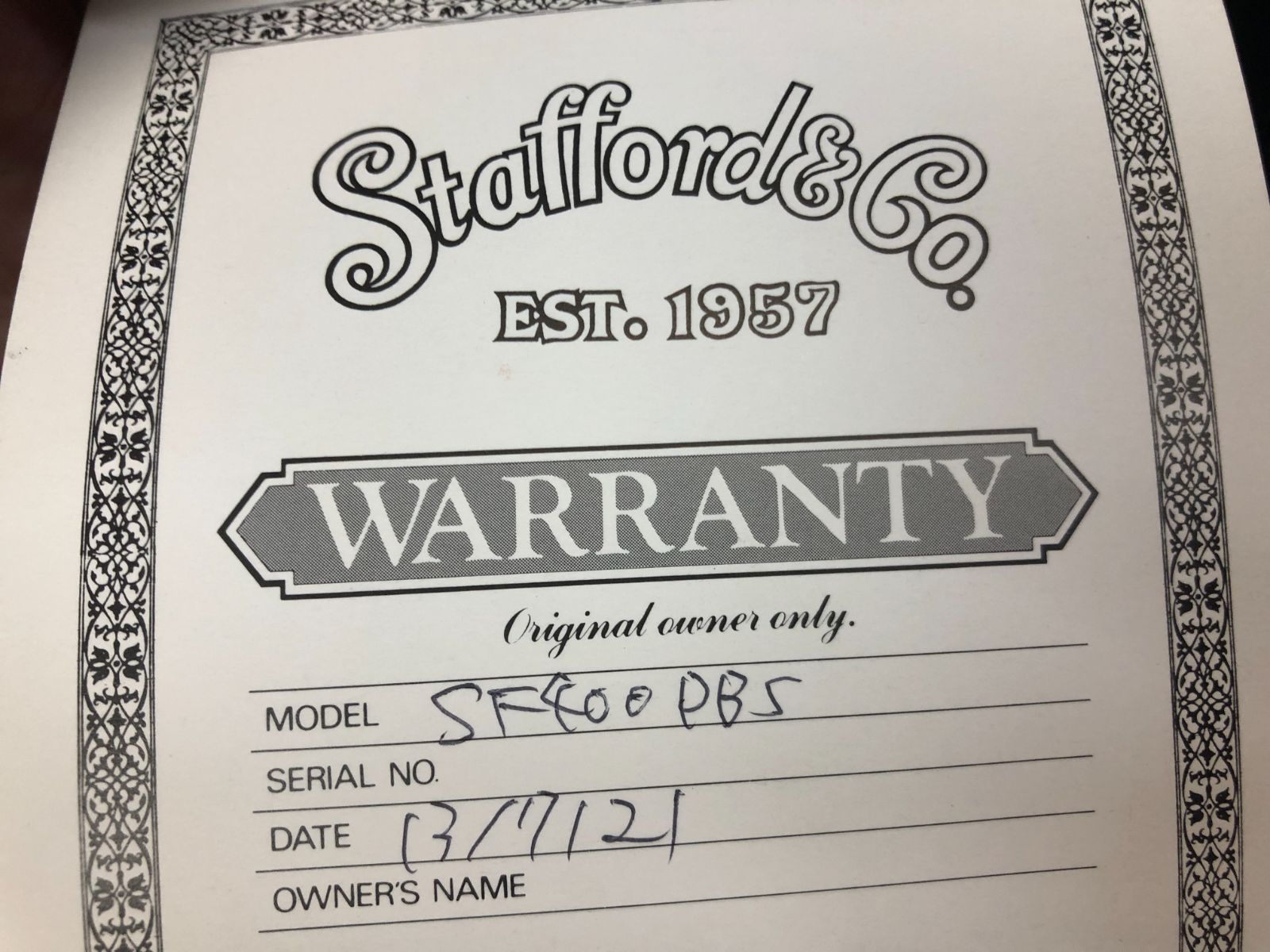 極上品】Stafford SF-400D‐N 純正ハードケース