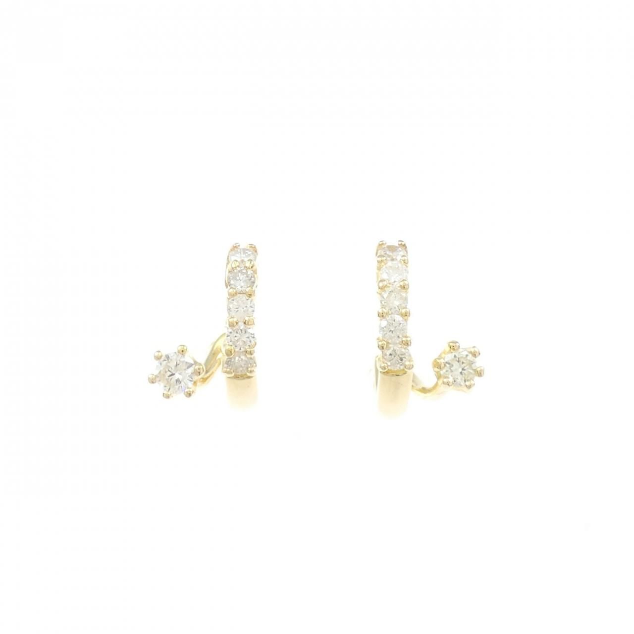 新品K18YG ダイヤモンド 新品 K18YG ダイヤモンド ピアス D: 0.40ct 