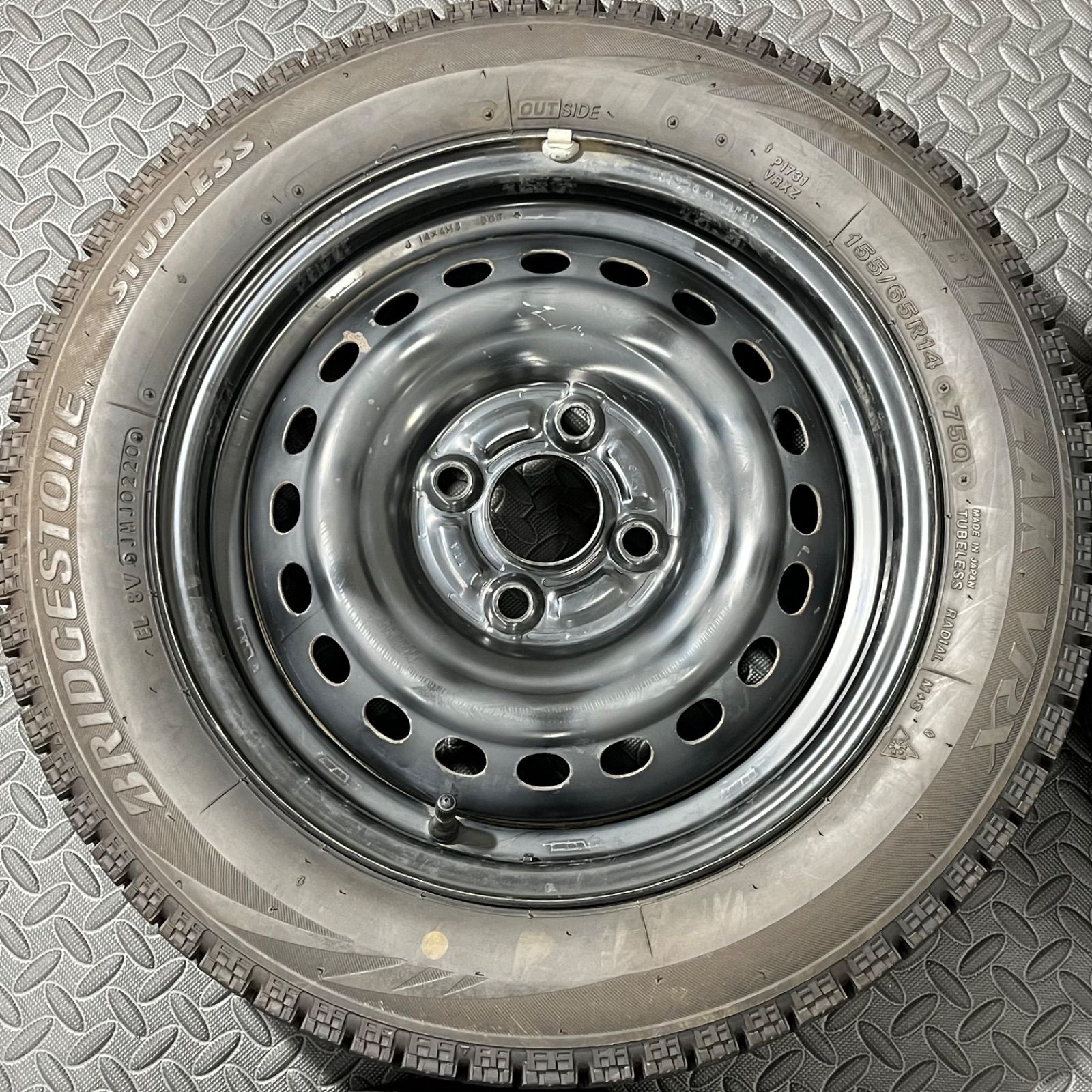 20年 155 65R14 ブリヂストン ブリザックVRX ホンダ JF3 N-BOX N-WGN N-ONE スタッドレスタイヤ