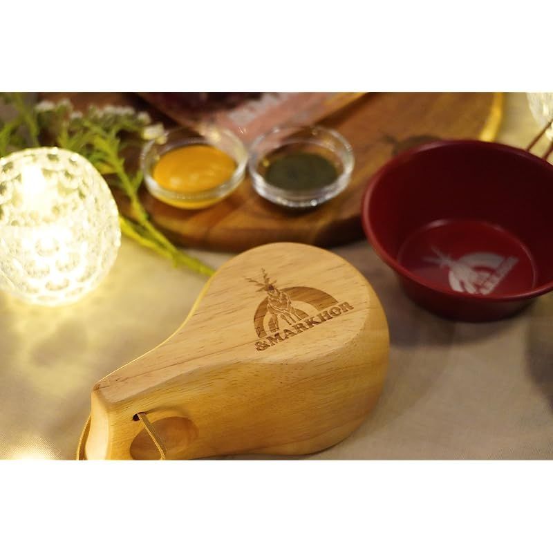 ＆MARKHOR 木製ククサカップ フック型 木製カップ 天然木