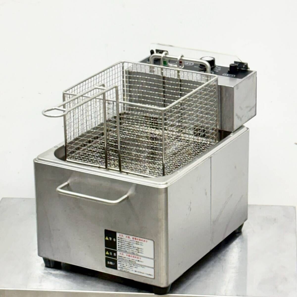 テンポス 卓上電気フライヤー TBEF-7 W270×D380×H330 7L 100V 2021年製 業務用 厨房