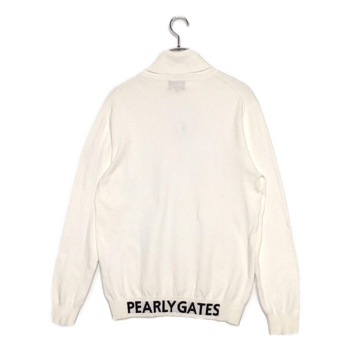メンズ パーリーゲイツ PEARLY GATES セーター 6 LL ホワイト 長袖 タートルネック ニット