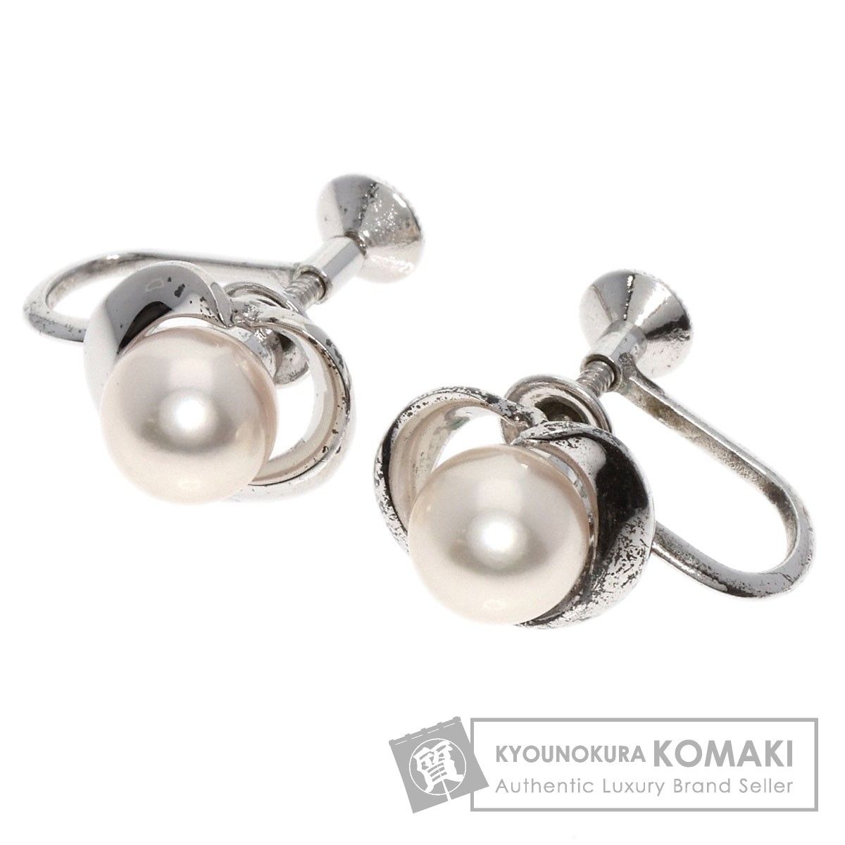 MIKIMOTO ミキモト アコヤパール 真珠 イヤリング SV レディース