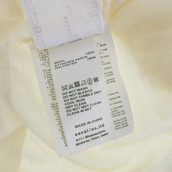 ◇美品◇ サカイ sacai 異素材 レイヤード シフォン ニット