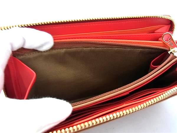 ■新品■未使用■ LANVIN en Bleu ランバンオンブルー レザー ラウンドファスナー 長財布 ウォレット 小銭入れ ブラウン系 FM8607 LANVIN en Bleu ランバンオンブルー ラウンドファスナー長財布