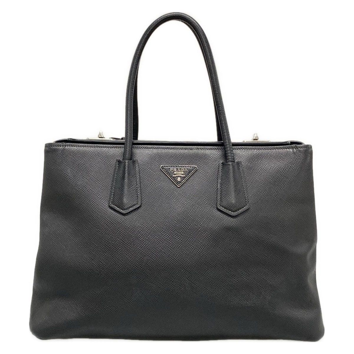 PRADA プラダ ハンドバッグ - 黒 ターンロック レザー