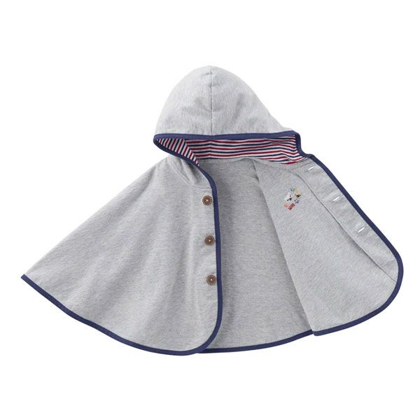 ミキハウス正規販売店|ミキハウス ベビー mikihouse おでかけポンチョ はおりもの ケープ マント プッチー うさこ フリー 70-90cm グレー 06 STEELWINDOWSANDDOORS_COM