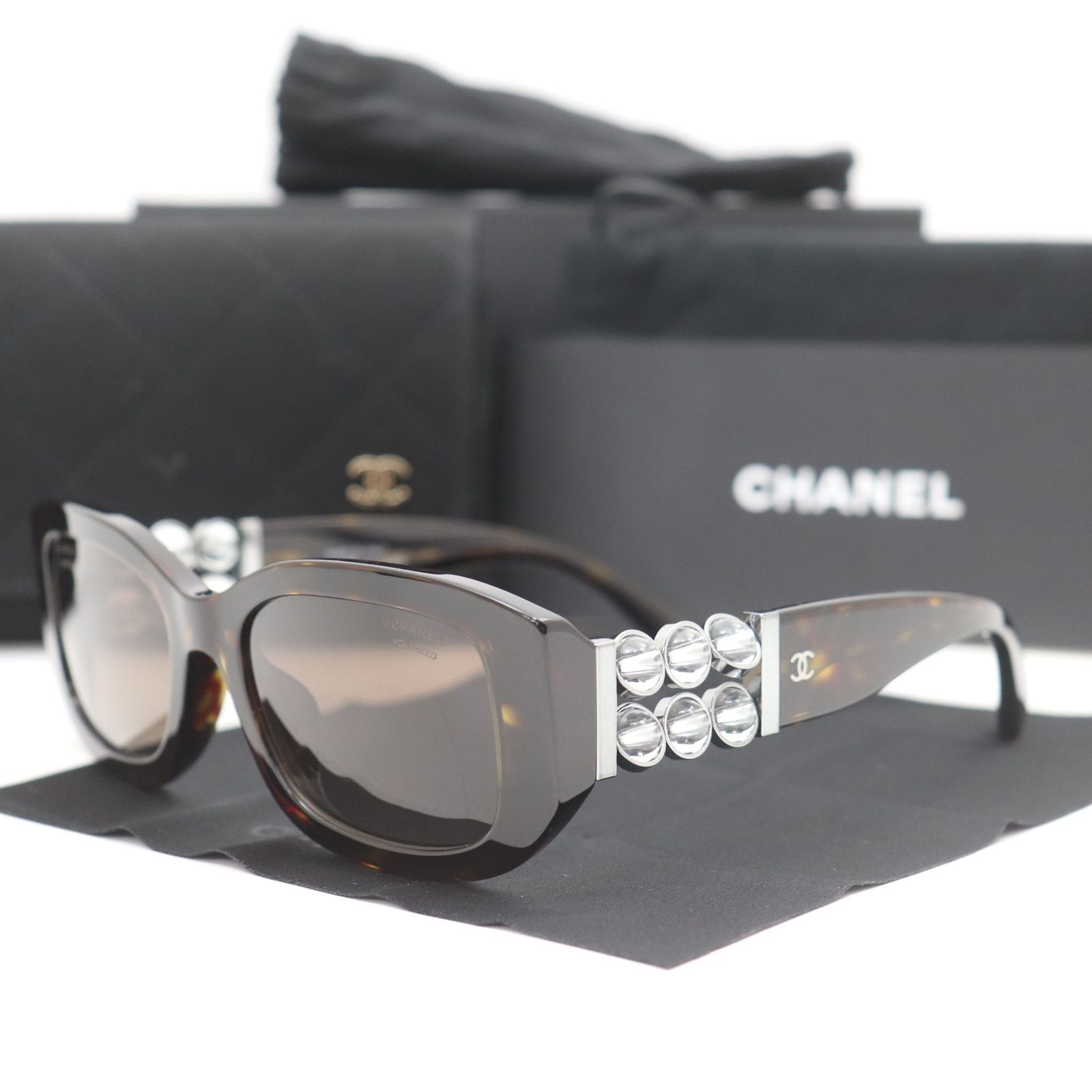 ITGXJWRXDWKO CHANEL シャネル ココマーク レクタングル シェイプ アイウェア サングラス ブラウン CH5542A 714|S9 53□19 140