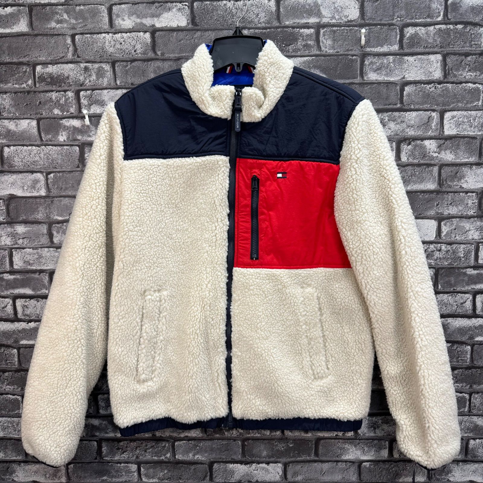 新品 未使用 タグ付き】 【TOMMY HILFIGER】 トミーヒルフィガー メンズ フリースジャケット アウター ジャケット Mサイズ クリーム  - メルカリ