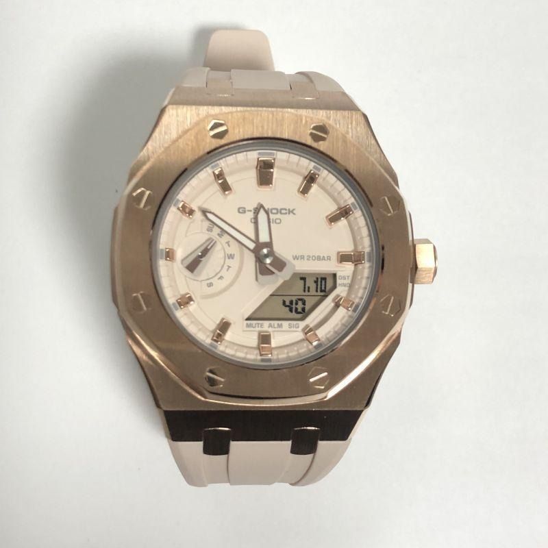 G-shock GMA-S2100-4A 小さめ カシオーク カスタマイズ ステンレス  