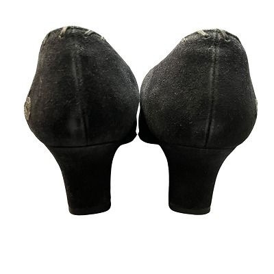 銀座かねまつ GINZA Kanematsu パンプス スエード レザーパッチ