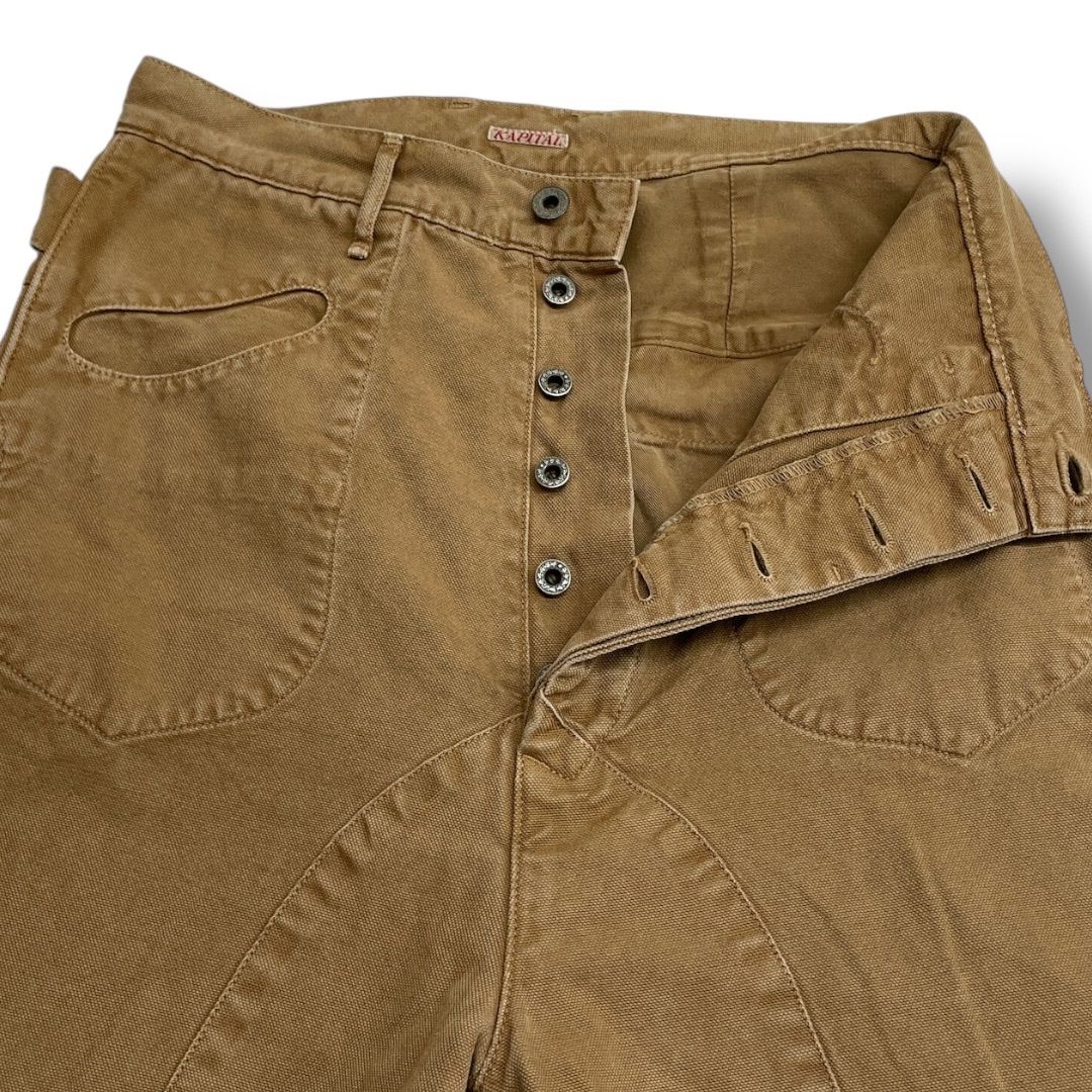 日本製【kapital】キャピタル ブラウンダック ジャケット size-L(3) KIRO HIRATA 老人と海 コート バックルバック キャピタル ブランド アーカイブ 日本製 ダークブラウン ノマド