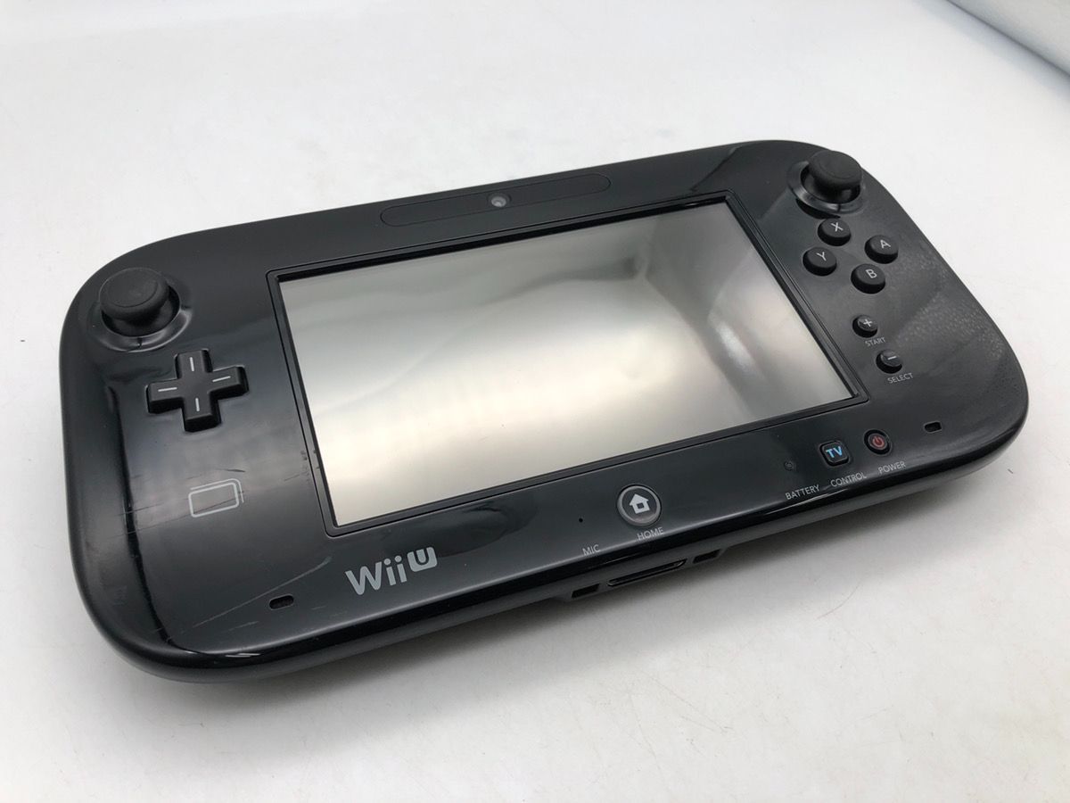 任天堂　WiiU　ゲームパッド　保証　ブラック　動作確認済　漂白済　美品※655