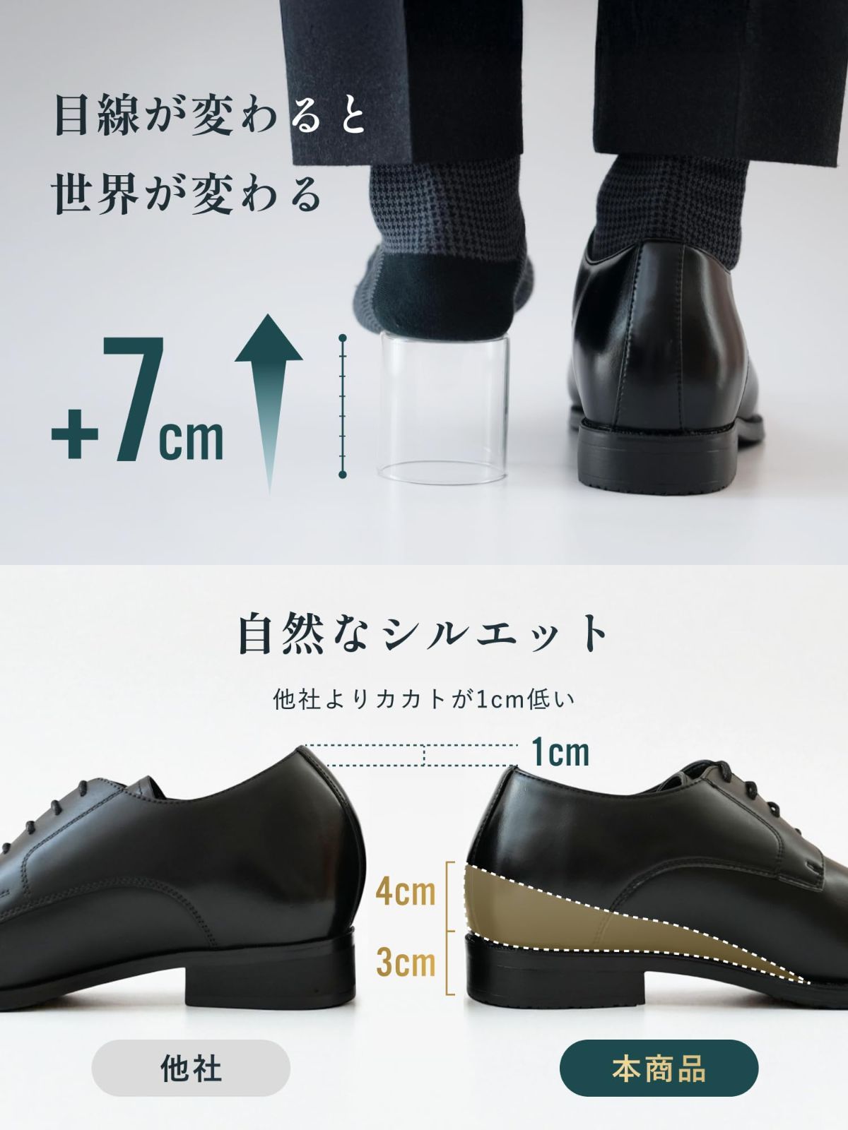 ビジネスシューズ 7cm