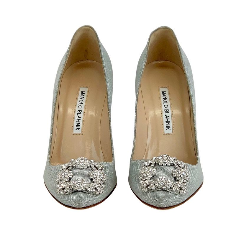✨正規品✨ マノロブラニク ハンギシ シルバー ビジュー グリッター フラット 楽天市場】Manolo Blahnik（カラーシルバー）（レディース靴｜靴