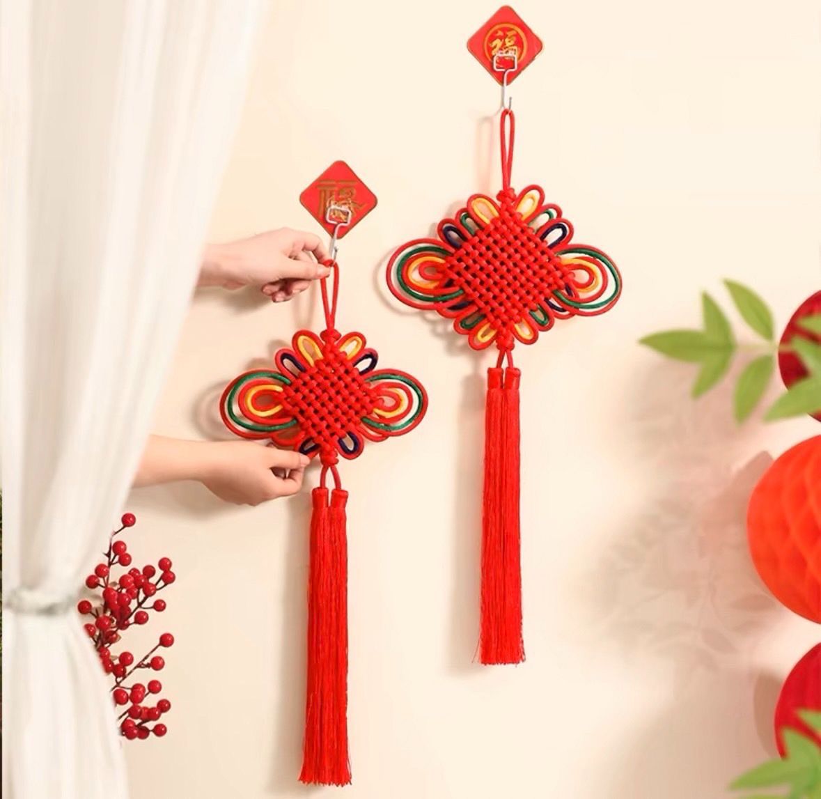 中国 吊るし飾り 縁起物 福 旧正月 新年飾り 春節 春節飾り
