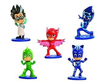 (未使用･未開封品)　パジャマスク 人形 ミニ フィギュア ５体 セット 子供 おもちゃ ギフト プレゼント 0pbj0lf Amazon | パジャマスク 人形 ミニ フィギュア 5体 セット 子供